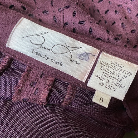 NWOT - Bryon Lars Purple Peplum Faux Suede Jacket - Picture 6 of 6